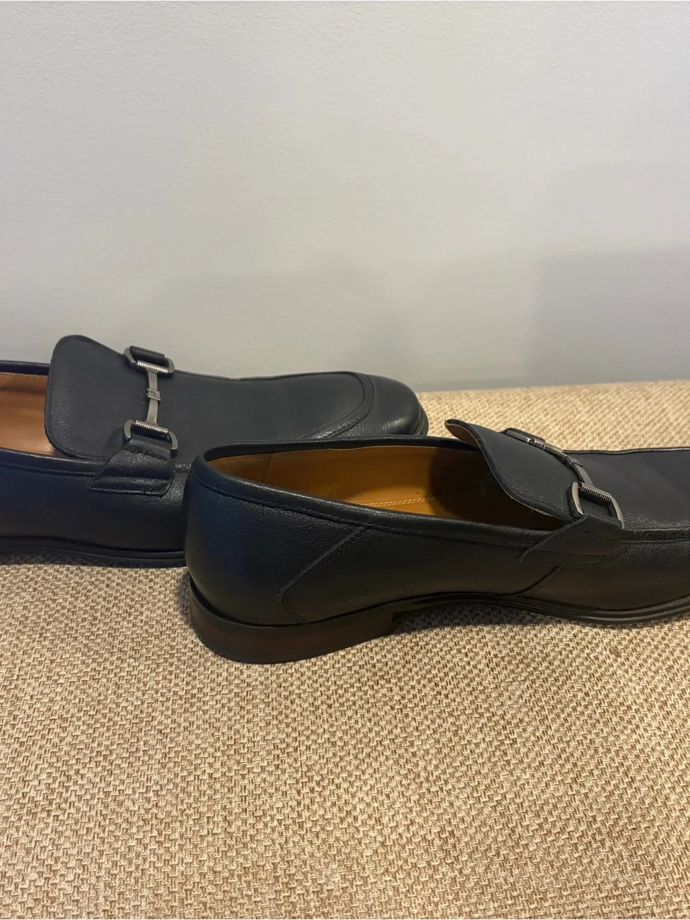 Steve Madden Black Leather Bit Loafers